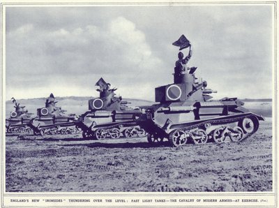 Englands neue Ironsides donnern über das Land, aus The Illustrated War News, veröffentlicht am 1. November 1939 von English Photographer